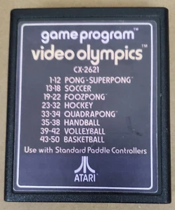 Video Olympics Atari 2600 Game Program Cartridge Only Video CX-2621 Text Label - Picture 1 of 4