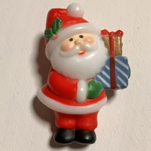 Vintage Plastic Santa Claus Pin Brooch by Fun World - Picture 1 of 10