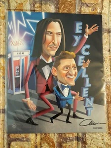 🌟 Bam Box Exclusive Fan Art Print Bill & Ted Artist Signed Dean Macadam 10x8" - Picture 1 of 7