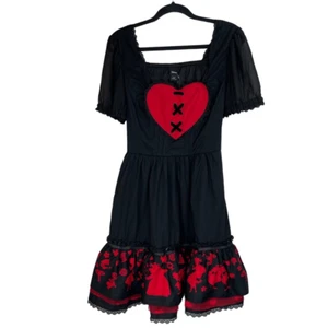 Disney Alice In Wonderland Queen Of Hearts Dress Size L New without tag - Picture 1 of 15