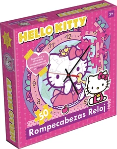 UNIQUE "HELLO KITTY" 50 PC JIGSAW PUZZLE-BATTERY CLOCK, FROM MEXICO - Picture 1 of 2