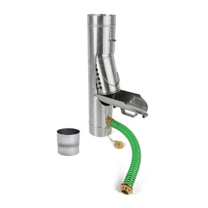 Fallrohr Regensammler Zink DN 80 mit Laubfang Korb, Adapter & Schlauch 35 cm - Bild 1 von 4