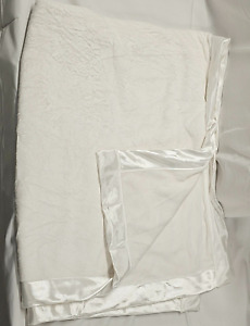 Little Me Soft Chamois White Satin Trim Backing Baby Blanket Security Lovey NEW