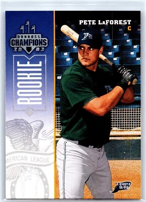 PETE LaFOREST 2003 Donruss Champions Rookie Tampa Bay Devil Rays Baseball #287 - Image 1 of 2