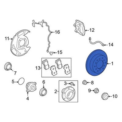 For Lexus LX570 2008-2015 Lexus 4351260180 Front Disc Brake Rotor Foto 1 de 2