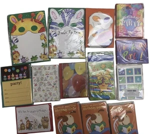 Kids Party Invitations Lot of 152 – 14 Packs – New Unused – Assorted Designs - Picture 1 of 7