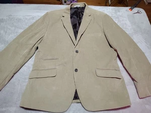 Blazer Concepts By Claiborne in velluto a coste uomo XL beige classico vacanza in città - Foto 1 di 13