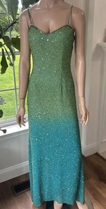 Vintage Je Matadi By Sean Mehta Ombre Silk Beaded Fairy Formal Dress Gown Sz 8 - Picture 1 of 22