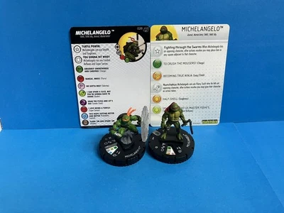 HEROCLIX TMNT #028 Miguel Ángel súper raro con Miguel Ángel #002 Foto 1 de 2