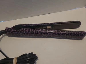 HERSTYLER FLAT IRON - (PURPLE CHEETAH) GENTLY USED TESTED AND WORKS - Picture 1 of 5