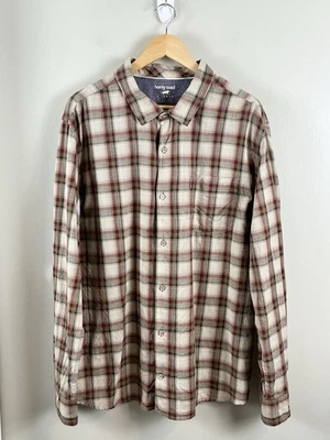 Horny Toad Men’s Plaid Button-Down Long Sleeve Shirt Sz XL Red Gray - Image 1 of 4