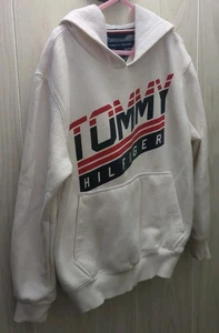 Tommy Hilfiger Kinder Hoodie Gr. S (8/10) Sweatshirt weiß mit Logo - Bild 1 von 11
