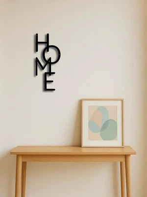 Modern Metal Wall Art 'HOME' Sign | Minimalist Wall Decor for Living Room - Image 1 of 4