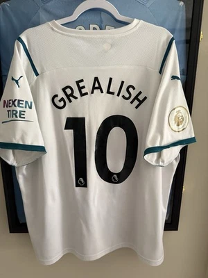 Manchester City Jack Grealish Premier League Away 21/22 Fan Fit Jersey Adult XXL - Image 1 of 4