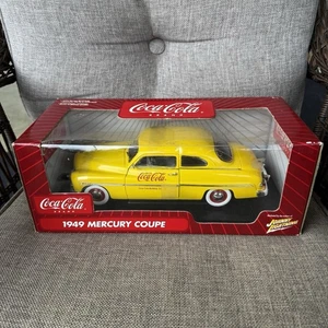 Coca Cola Johnny Lightning 1949 Yellow Mercury Coupe 1:24 Scale Die Cast Car - Picture 1 of 7