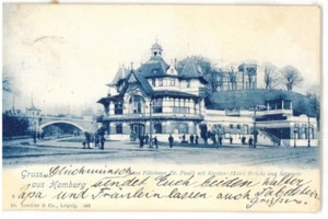 Ansichtskarte Hamburg - Neues Fährhaus (St. Pauli) mit Kersten-Miles Brücke 1899 - Bild 1 von 2