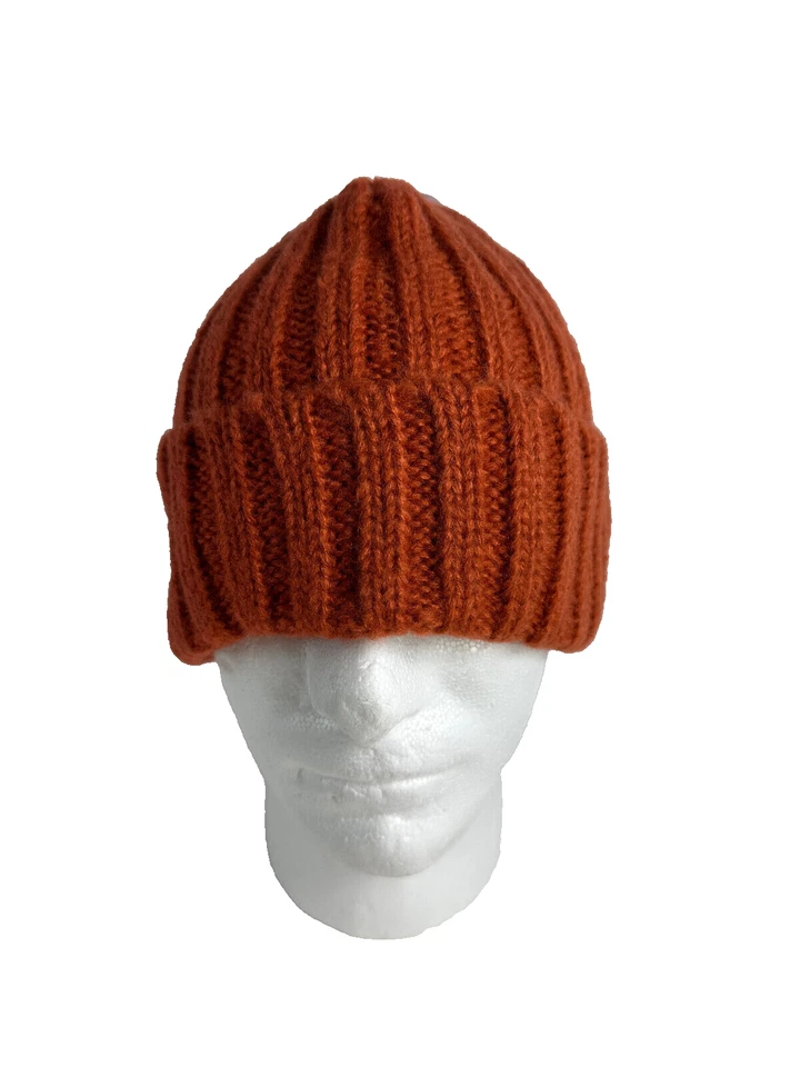 Hurley Beanie Knit Hat Utility Squaw Claystone Orange Cuffed Winter