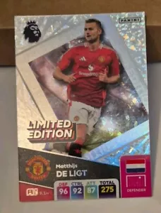 NEW Matthijs DE LIGT Limited Edition Panini Adrenalyn XL 2025 Manchester United - Picture 1 of 1