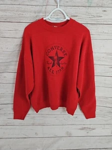 Vintage Mens Size 2XL Converse All Star Chuck Taylor Red Sweatshirt Made in USA - Picture 1 of 8