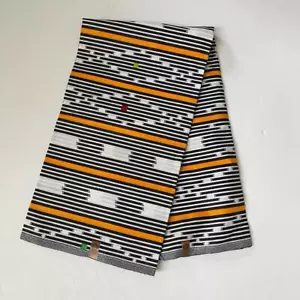 African Print Ankara Multicolor Kente Print Cotton Fabric - By the Yard - Picture 1 of 1
