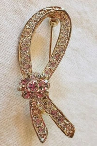 VINTAGE RHINESTONE WLIND SP BROOCH PIN RIBBON SHAPE SILVERTONE - Picture 1 of 4