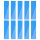 10Pcs 2" x 7.9" Self Adhesive Acrylic Strip Mirror Wall Sticker Removable, Blue