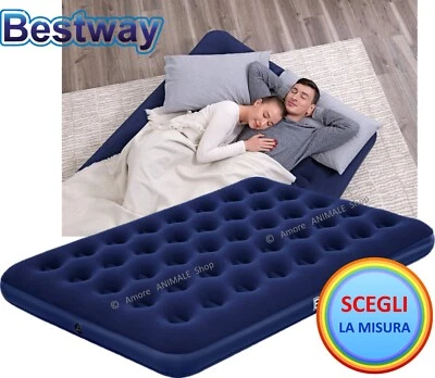 Bestway AIRBED Blu → 191x137x22 cm Materasso Gonfiabile Casa, Campeggio / 67002 - Immagine 1 di 4