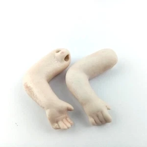Antique porcelain doll arms, Bye Lo doll, elastic-fixing, 2.05", marked "20-16" - Picture 1 of 5