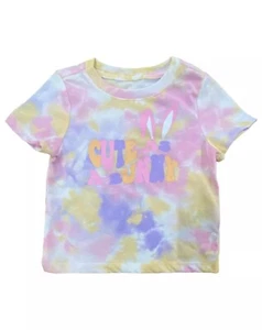 Infant Toddler Girls Tie Dye Short Sleeve Easter T-Shirt Tee Size 12m - Picture 1 of 2