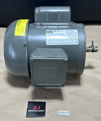 NEW SURPLUS- WEG 10680342 Motor 7536ES1BB56C 3/4Hp 1ph 115/208-230V 3490RPM 🇺🇸 - Image 1 of 4