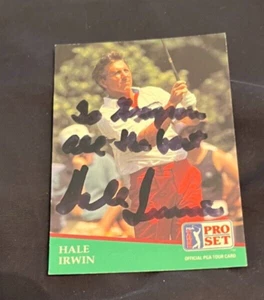 HALE IRWIN AUTOGRAPHED 1991 PRO SET GOLF CARD W/COA PERSONALIZED - Picture 1 of 1