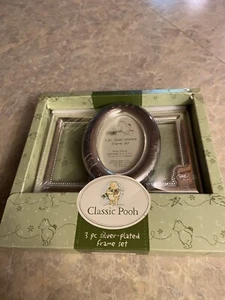 New Classic Pooh 3 piece silver plated frame set - Picture 1 of 3