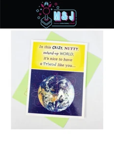 Friendship Greetings Card 'In This CRAZY,NUTTY, Mixed-Up World...' (Aus Seller) - Picture 1 of 4