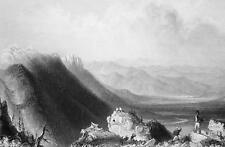 1853 PRINT: Mount Washington NH & AD: Chilson's Furnaces Air Warming New York