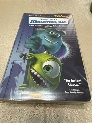 Disney Pixar  Monsters, Inc. VHS Clear Case Blue Tape 2002 - Image 1 of 3