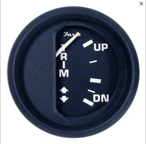 Faria Euro Black 2" Trim Gauge Merc Mariner Volvo Dp Yamaha - Foto 1 di 3