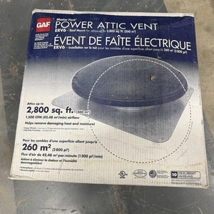 Master Flow 1500 CFM Black Power Roof Mount Attic Fan with Humidistat Thermostat - Picture 1 of 1