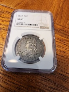 1832 Capped Bust Half Dollar Silver 50C XF 40 NGC - Picture 1 of 4
