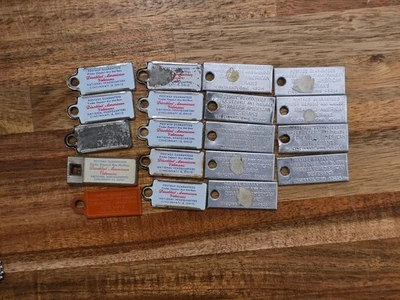 Lot of 19 Vintage Illinois License Plate Keychain Tags 1950s-70s - Image 1 of 4