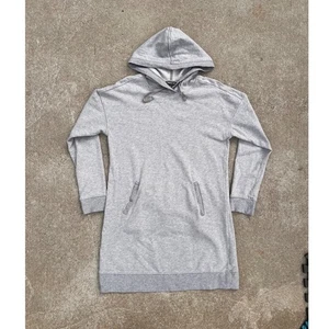 TOAD&CO Womens Gray Organic Cotton Long Sleeve Hoodie Dress - Large cozy soft - Picture 1 of 7