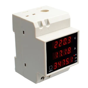 D52-2048 Din Rail LED Digital Voltmeter Ammeter Current Wattmeter Power Meter - Picture 1 of 10