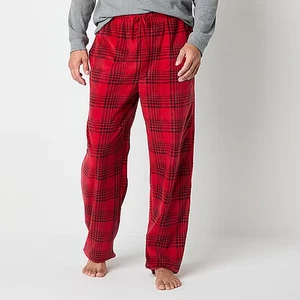 Nuevo con etiquetas Pantalones de salón de pijama de microfleece grandes St. John's Bay para hombre a cuadros cereza 4XL - Imagen 1 de 2