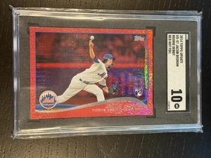 Jacob DeGrom 2014 Topps Actualización Red Hot Foil US-57 Novato DEBUT SGC GEMA COMO NUEVO 10 - Imagen 1 de 2