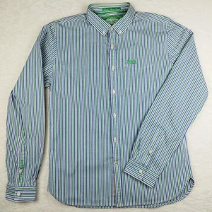 SUPERDRY SHIRT SHOP, Mens X-Large, White, Striped Long Sleeved Cotton Shirt, VGC - Picture 1 of 21
