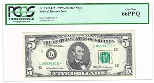 1969A $5 San Francisco Star ⭐ FRN Fr. 1970-L* PCGS GemCU-66PPQ Y00011825 - Picture 1 of 2