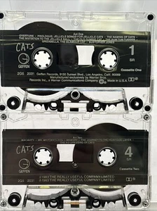 Cats - Original Broadway Cast Tape 1 & 2 - Cassettes- 1983 Andrew Lloyd Webber - Picture 1 of 4