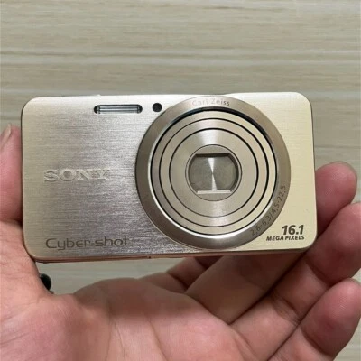 SONY Cyber shot DSC-W630 Digital Camera 16.1MP 5x Compact w/ Accessories Gold - Image 1 of 4