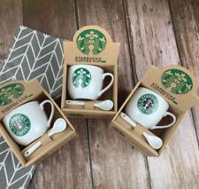 Starbucks Small Porcelain Coffee Cup With Spoon Cappuccino Cup Tea Cup Mug Gift 