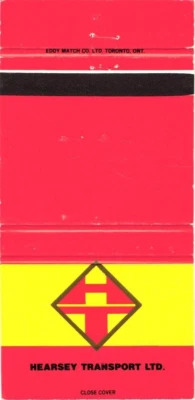 Hearsey Transport Ltd. Vintage Matchbook Cover - Image 1 of 2