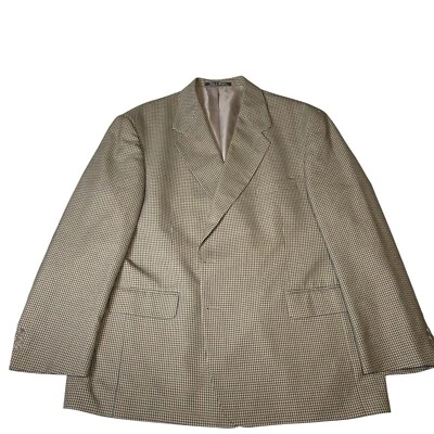 Alexander Lloyd 运动外套男式 52 R 棕色纹理羊毛混纺格子 — 第 1/4 张图片